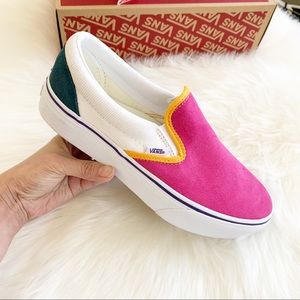 NEW VANS Classic Slip On Mini Cord Platform